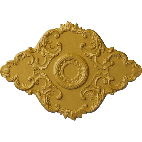 Ekena Millwork Piedmont Ceiling Medallion, Hand-Painted Iridescent Gold, 37"W x 26"H x 1 3/8"P CM37X26PEIGS - main